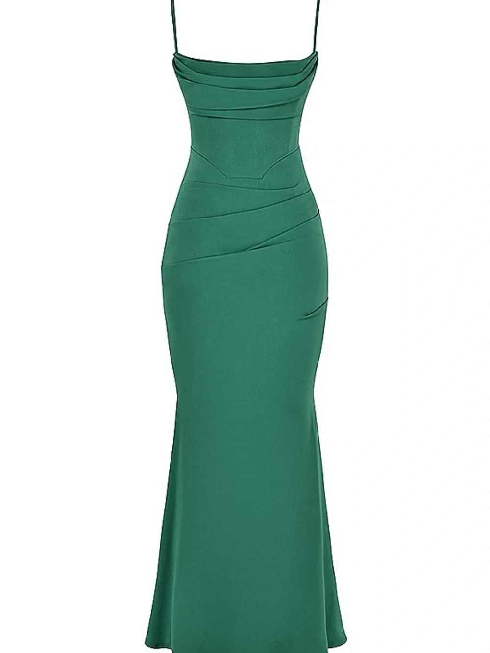 House of CB Emerald Green Ruched Maxi Dress - Picture 7 of 12